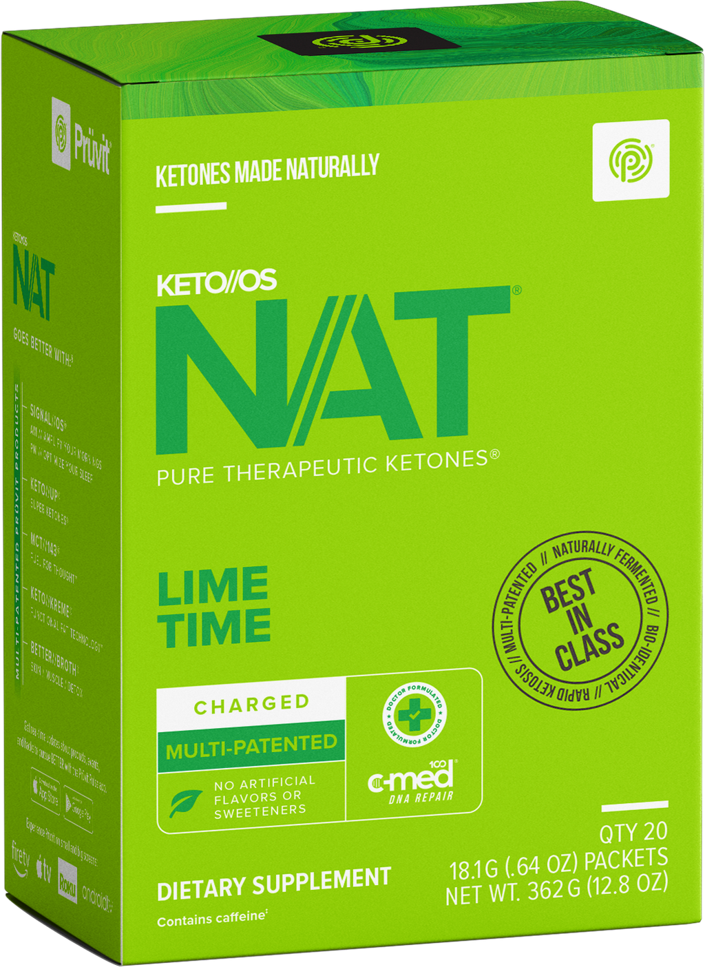 Keto//OS NAT Lime Time, confezione da 20 bustine