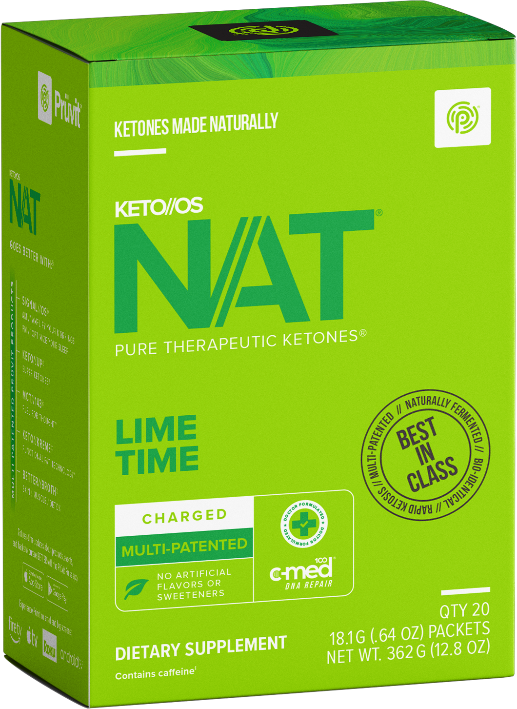 Keto//OS NAT Lime Time, confezione da 20 bustine