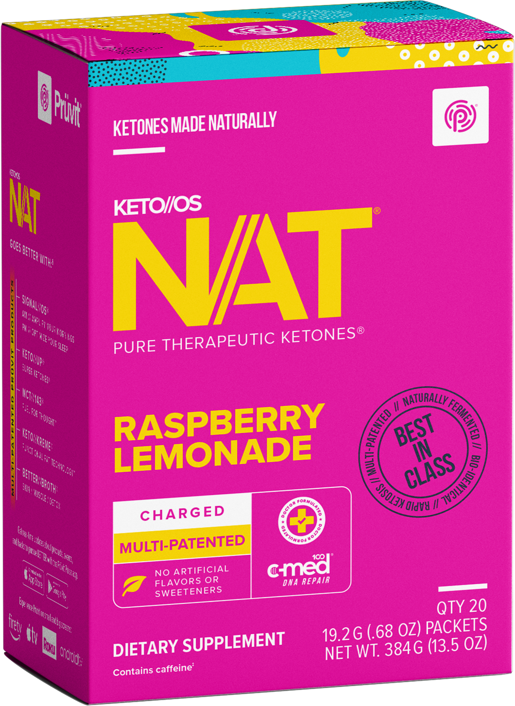Keto//OS NAT Raspberry Lemonade, confezione da 20 bustine
