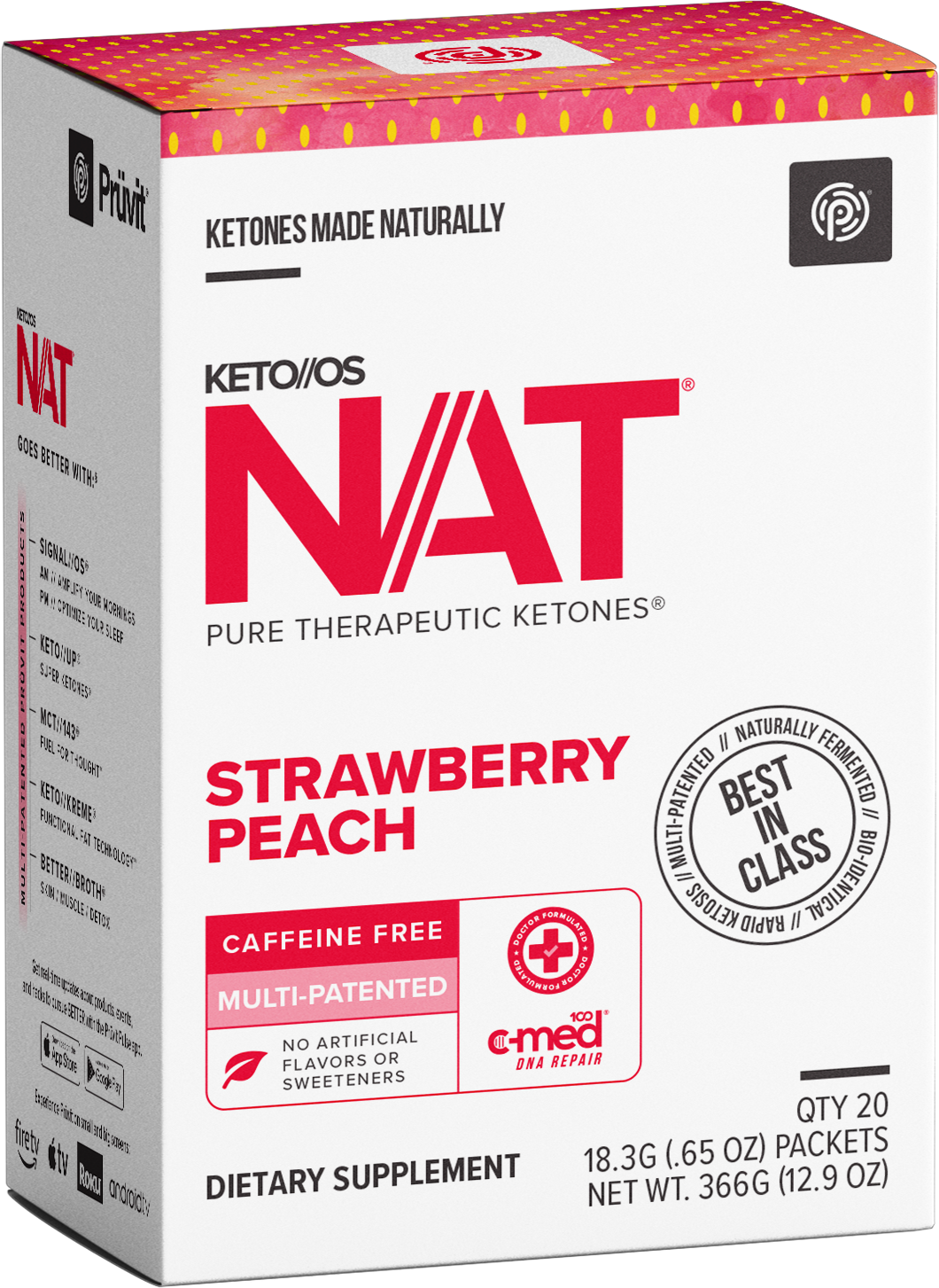 Keto//OS NAT Strawberry Peach, senza caffeina