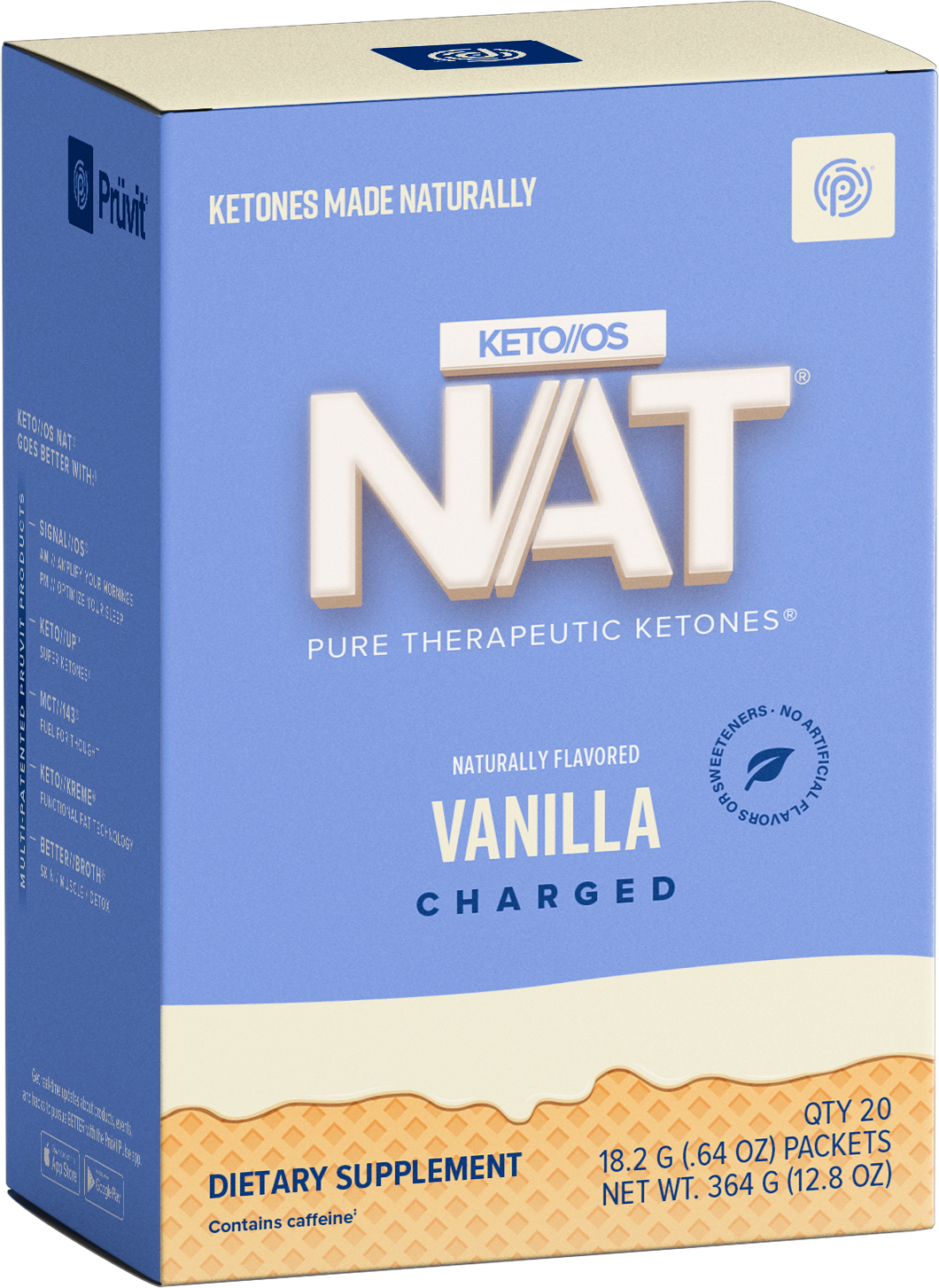 Keto//OS NAT Vanilla, confezione da 20 bustine